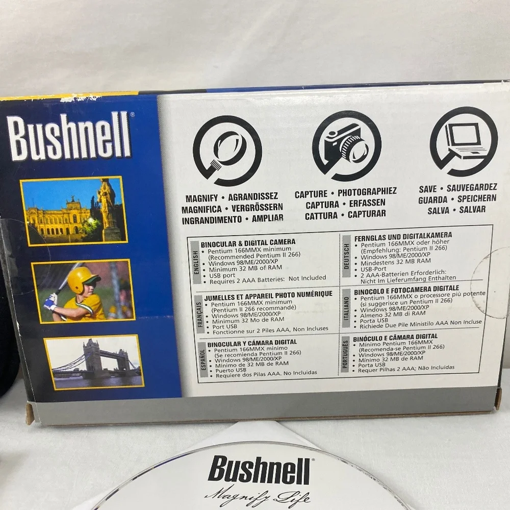 2006 Bushnell Imageview Binocular and Digital Camera #11-1026 + Accessories